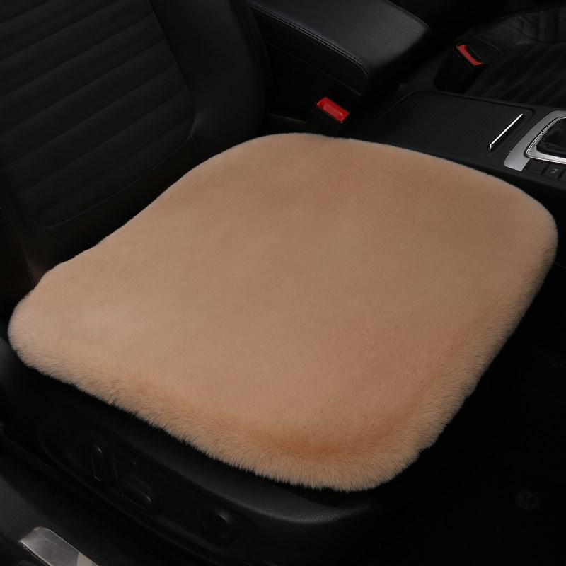 Rabbit Plush Winter Car Seat Cushion - Thick, Warm, No-Backrest, Universal Three-Piece Set