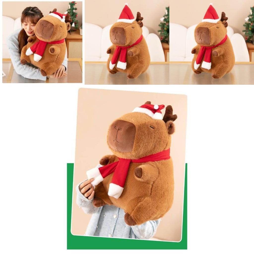 Adorable Brown Capybara Plush Toy Soft Cuddly Cushion For Christmas Decor 30cm To 50cm