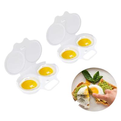 Einfach zu bedienender Küchen-Dampfgarer für Eier, Lebensmittelkunststoff für einfaches Mikrowellen-gekochtes Eier-Dampfgarer, Spiegelei-Küchen-Kochformen