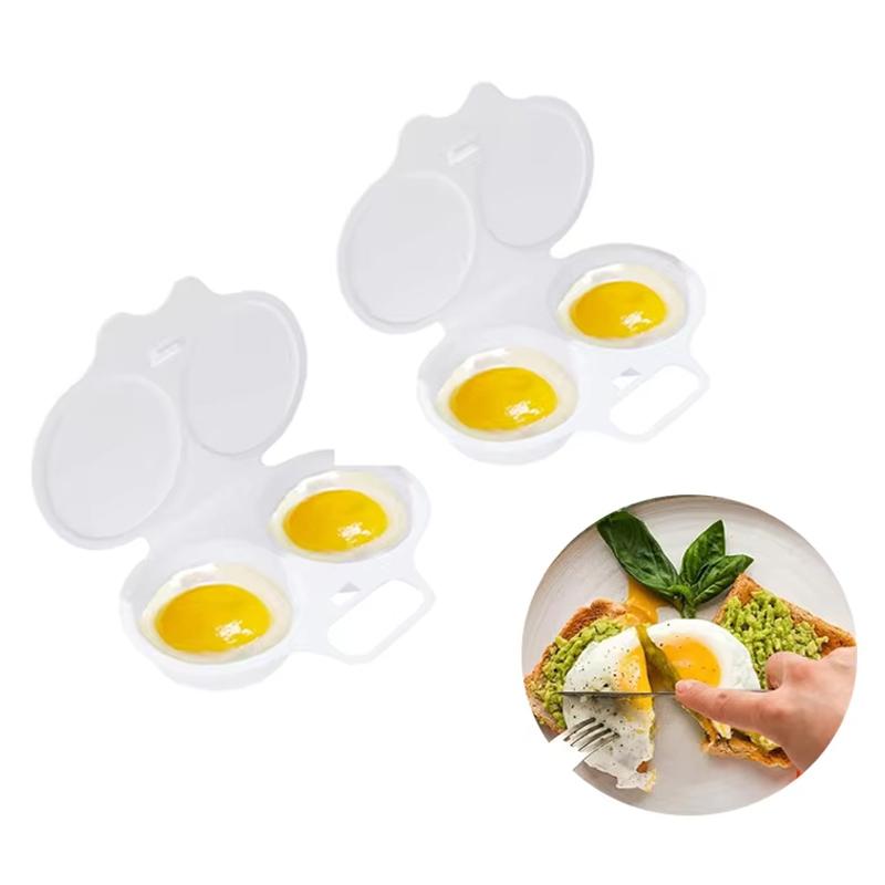 Easy To Use Kitchen Steamed Egg Food Grade Plastic for Easy Microwave-Cooked Egg Steamer Fried Egg Kitchen Cooking Molds