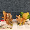 Simulation Squirrel Resin Crafts Ornaments Cute Animal Gardening Potted Ornaments