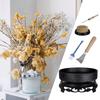 5Pcs Complete Japanese Ikebana Flower Set Includes 2.1In Base Ceramic Pot Needle Tool For Home Flower Arrangement