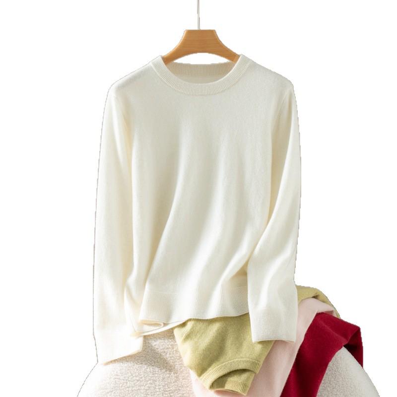 Women's 100% Cashmere Half-High Collar Loose Fit Sweater - Autumn/Winter Collection