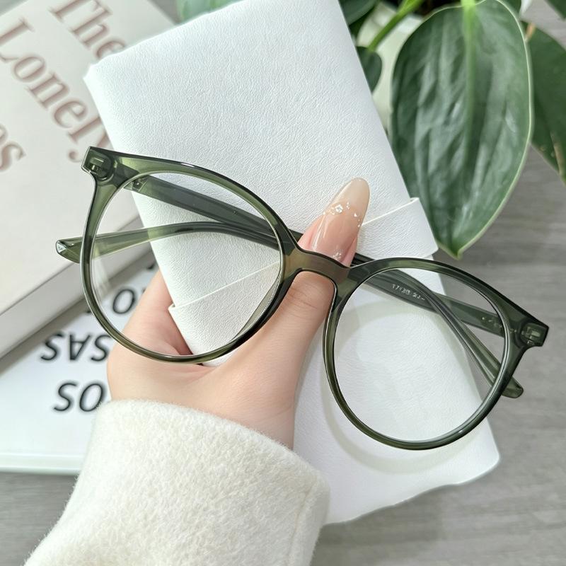 Retro Simple TR Flat Glasses, Students' Early Eight Face Small Frame Glasses, Reading Can Be Matched with Degree Anti-blue Glasses