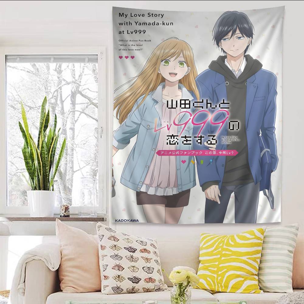 Anime My Love Story With Yamadakun At Lv999 Anime Anime Tapestry Hanging Tarot Hippie Wall Rugs Dorm Home Decor