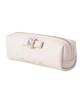 Maison de FLEUR Pearl Bijou Faux Leather Ribbon Long Size 08001387200 Pouch, Navy, F, Pouch/Drawstring Bag,