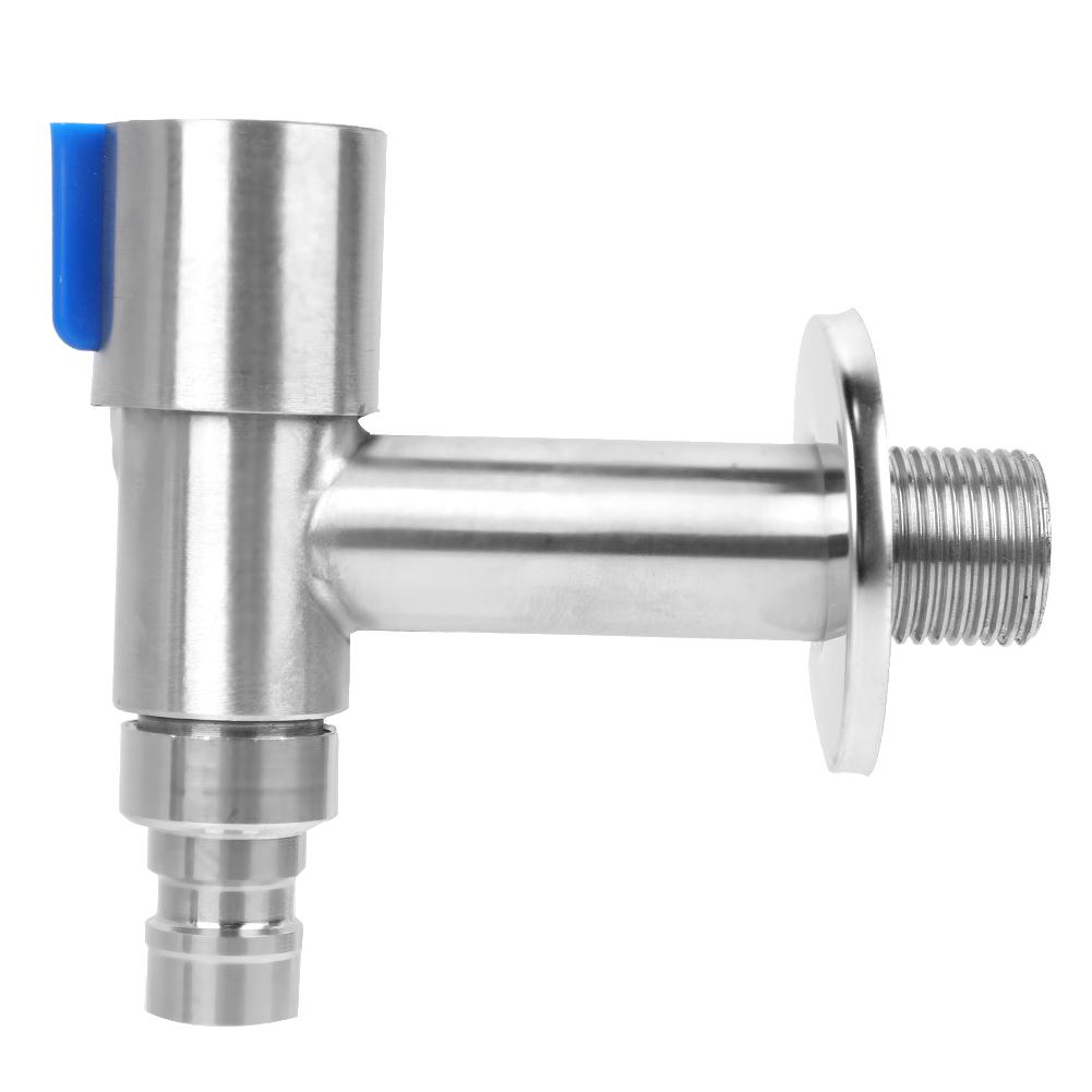Stainless steel water faucet, G1/2 inch extended wall mounted tap with brushed , for washing NaMachine and mop pool use