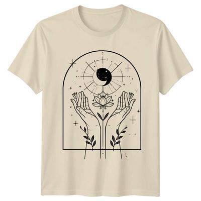 Celestial Hands Moon Lotus TShirt Magic Mystic Shirt