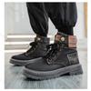 Fashion Men's Shoes 2025 Style Height Increase Breathable Mid Top Shoe Fashion Denim Casual Versatile Workwear Shoes Casual Boots Shoes