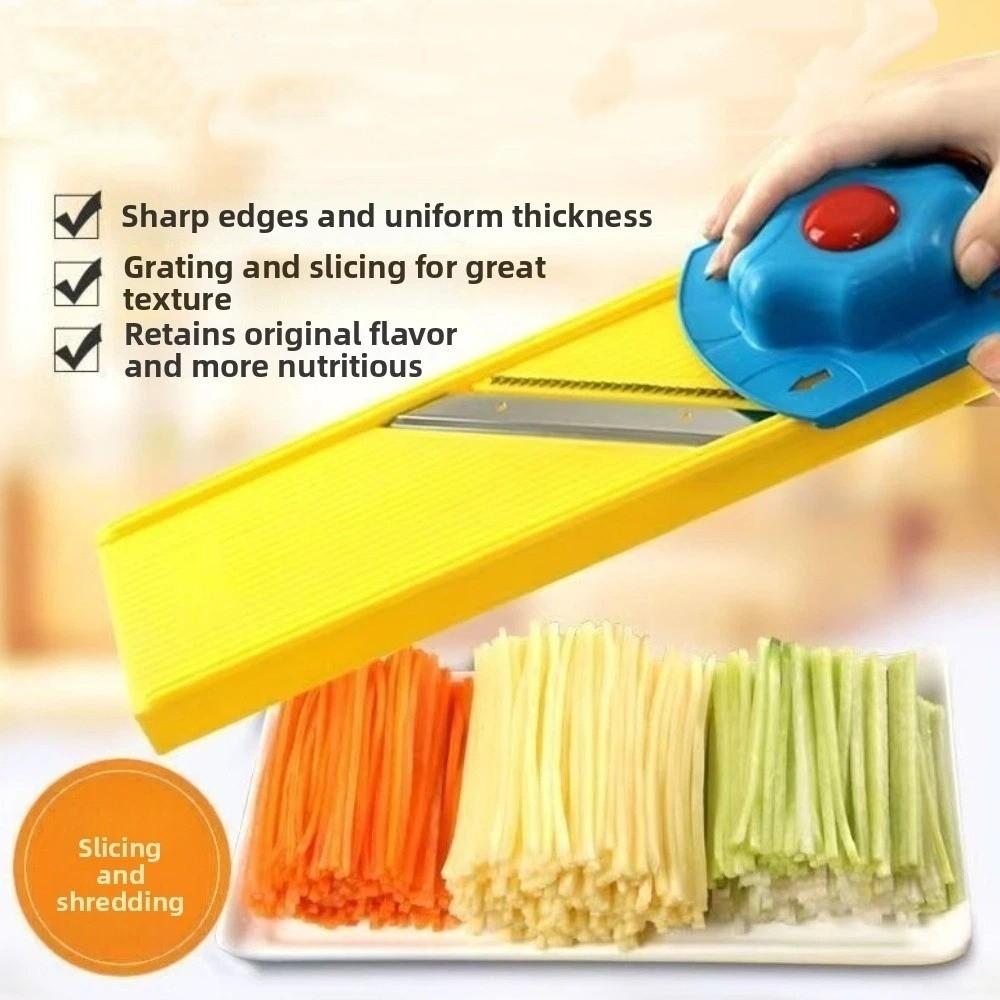 Manual Vegetable Cutter Plastic Speedy Slicing Potato Shredder Stainless Steel with Hand Protector Julienne Cutter