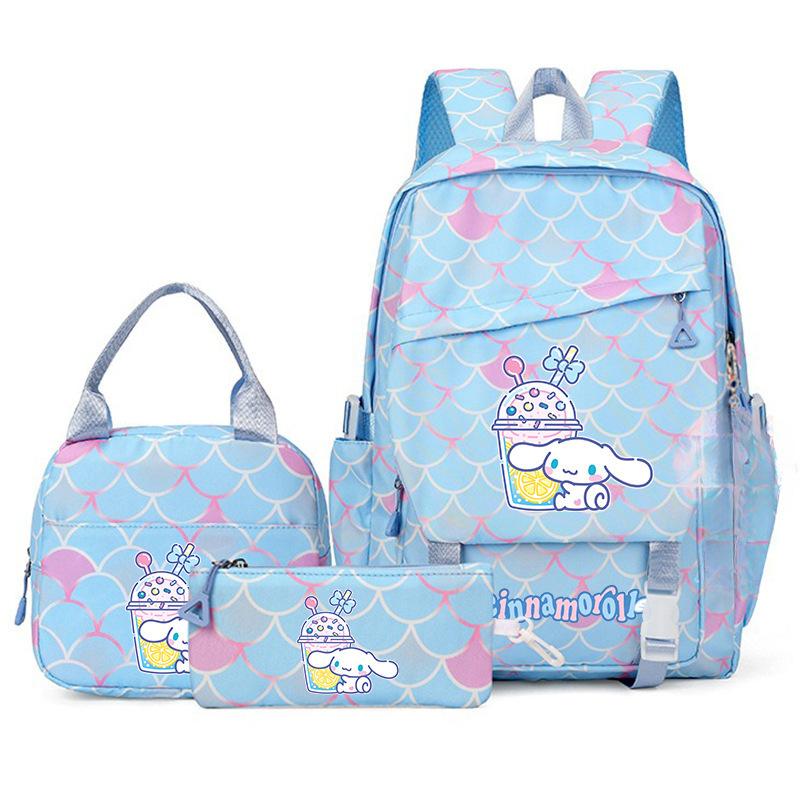 3-delige Schoolrugzakset voor Studenten Grote Capaciteit Oxford Stof Schooltas met Schouderband en Etui 3 piece set