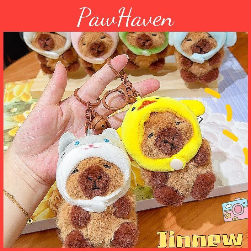 Snake Rabbit Wearing Chicken Cat Penguin Headgear Capybara Plush Keychain Gift