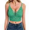 Lace Bralette Crop Top V Neck Adjustable Straps Unlined Wireless Bra Y2K Style Lace Camisole Tank Top