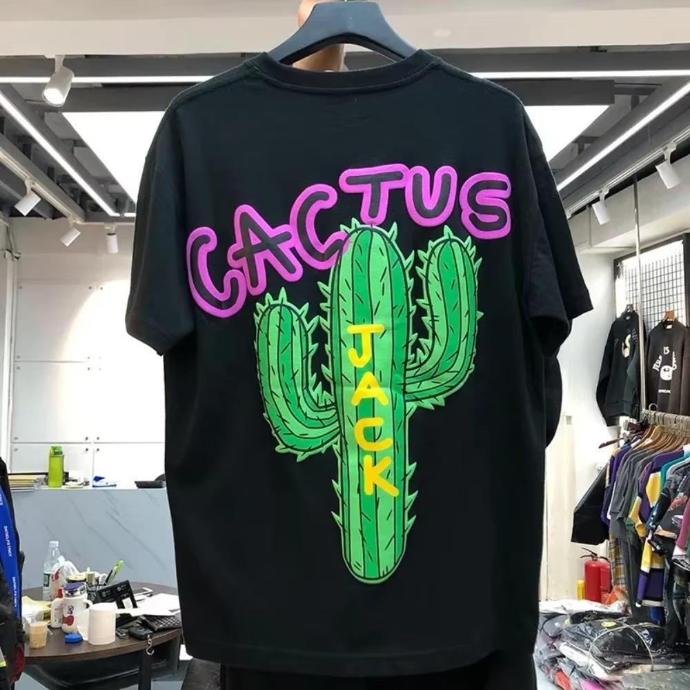 New luxury Cactus Jack Hip Hop Tshirts Travis 2024 Men's Hip Hop Cotton T-Shirt Streetwear Tee Top
