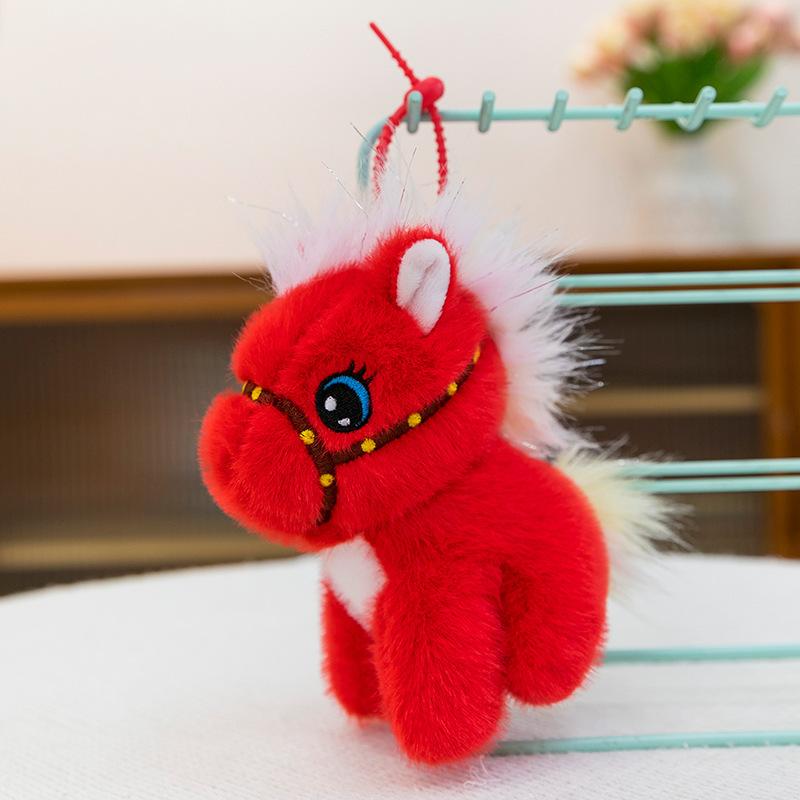 Süßer süßer Pony-Anhänger Plüschtier Puppe Pony-Taschen-Anhänger Schlüsselanhänger Stoffpuppe