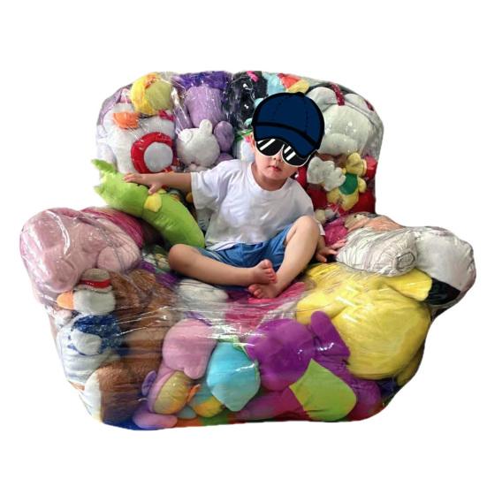 Oppbevaring av kosedyr Sittepose Trekk Vanntett Gjennomsiktig PVC Ekstra Stor Barn Plysjleke Oppbevaring Sofa Barnerom Soverom Dukker Organisering Sofa