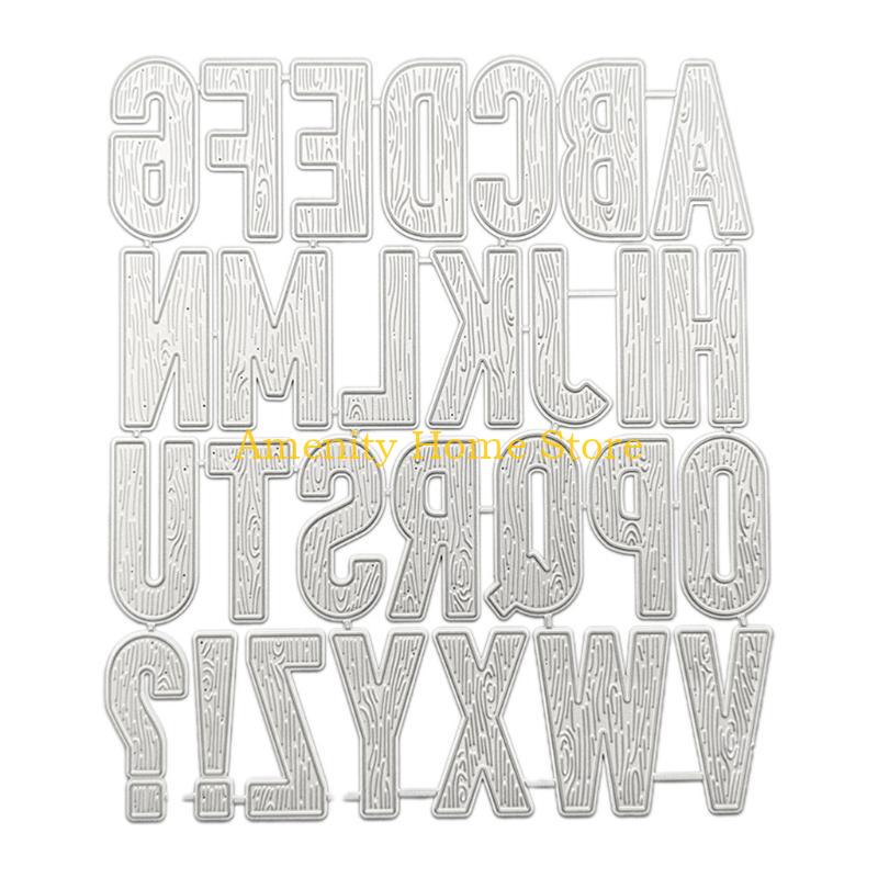 F26C Creative Letters Metal Cutting Die Art Alphabets Die Cuts Embossing Stencil for DIY Paper Crafts Photo Album Decorat