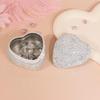 Sparkling  Metal Tin Box Tinplate Jewelry Necklace Storage Case Heart-Shaped Empty Box Mini Candy Pill Organizer