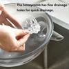 PDTO Drainer Bowl Strainer with Spout for Pasta Fruit Vegetable Food Colander Baskets
