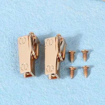 1Set Metal Bag Side Anchor Gusset Bag Side Edge Buckle Anchor Link Hanger Clamps Hardware With D Rings For Bag Purse Strap