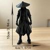 Black Samurai Figurine Exquisite 3D Printed Sculpture Unique Gift for Men Home Office Desktop Decor