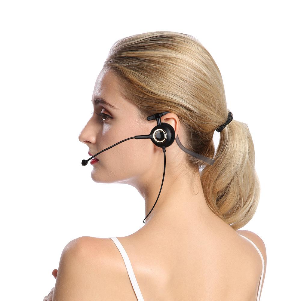 H1000 RJ9 Crystal Head Noise Cancelling Call Center Headset Comfortable Telephone Headphone
