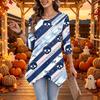 Women's Casual Halloween Print Top, Loose Fit Three-Quarter Sleeve
