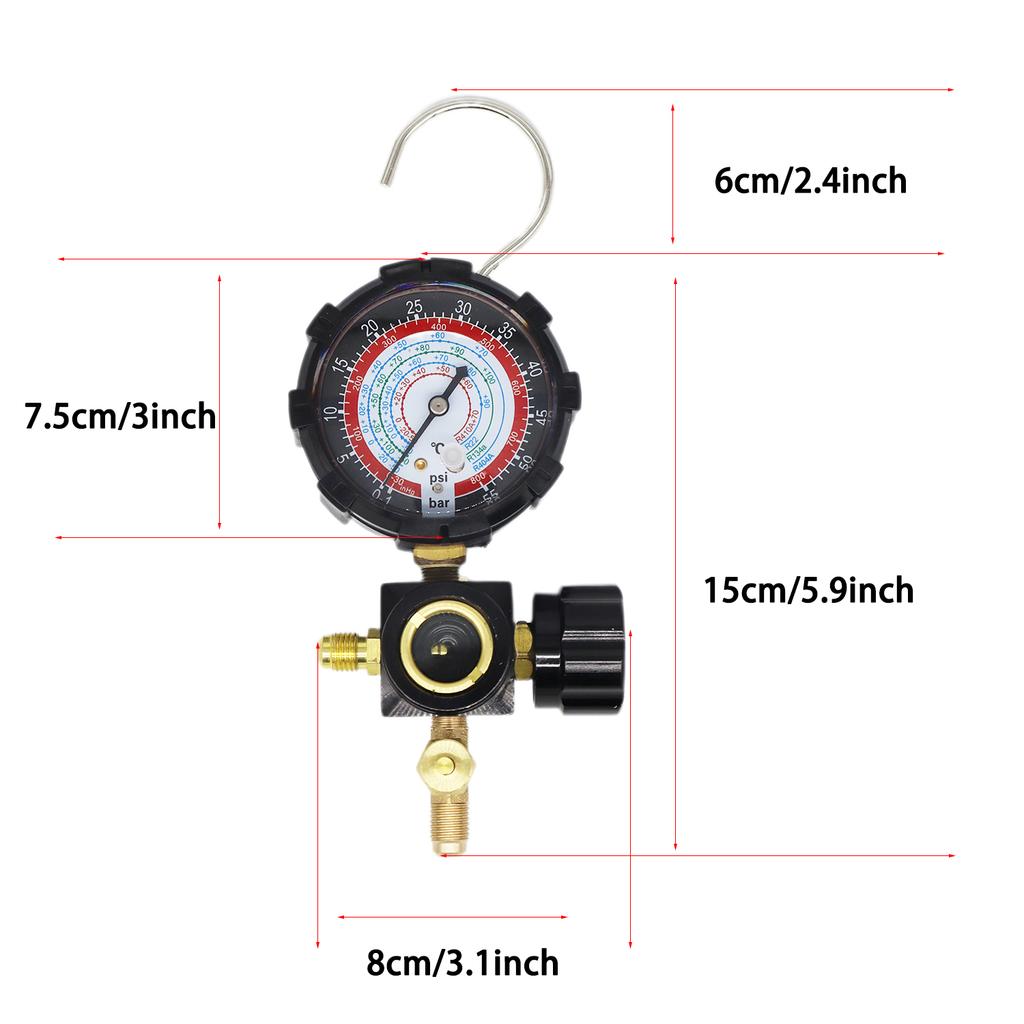 R22/R410 A134 Air Conditioner Refrigerant Meter Household Refrigerant Pressure Gauge Refrigerant Automobile Single Meter Tool