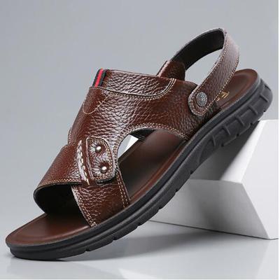 New Men's Summer Plus Size Sandals Large Beach Shoes Soft Leather Sandals Zapatos Hombre Zapatos Hombre H169