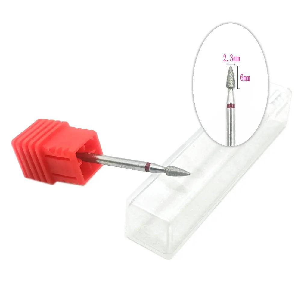 20pcs Diamond Nail Drill Milling Cutter for Manicure Rotary Bits Cuticle Clean Accessory Dental Diamond Burs Polisher 2.35mm