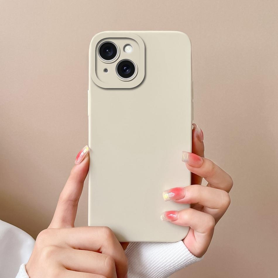 

Plain Case For iPhone 15 14 13 12 11 Pro Max X XR XS XS Max Soft Original Silicone Bumper For iPhone 6 7 8 Plus Phone Back Cover iPhone 12 mini