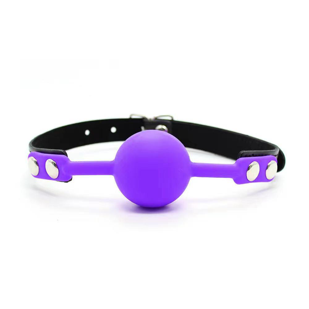 Adjustable Leather Silicone Gag for Adults