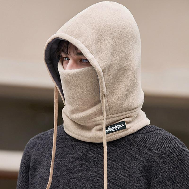 Outdoor Warm Hat Men's Winter Velvet Windproof Ear Mask Hat Scarf All In One Cycling Lei Feng Hat