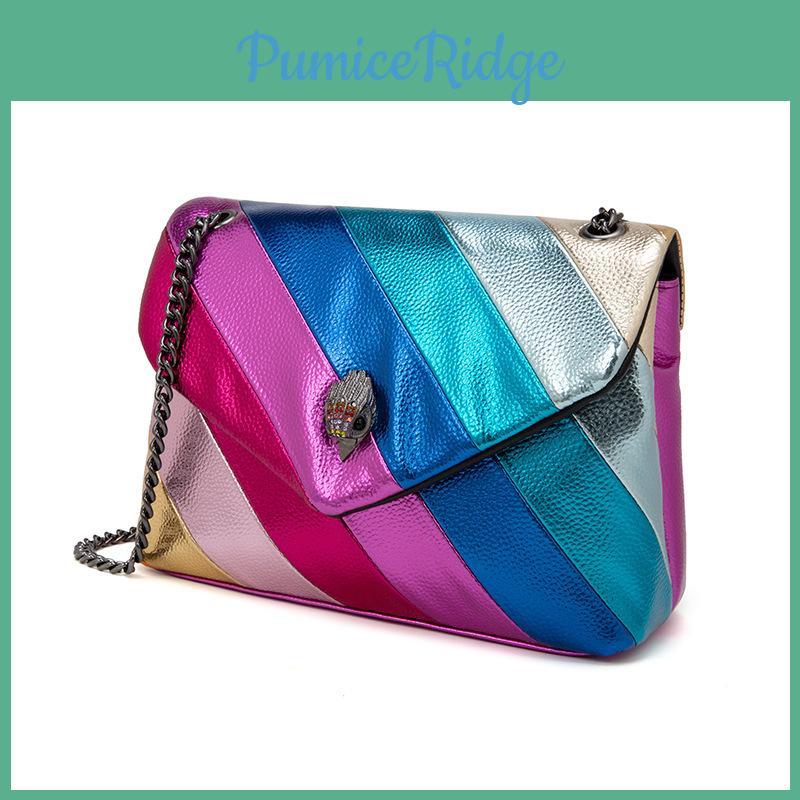 Colorful Pu Rainbow Eagle Head Shoulder Chain Crossbody Bag For Trendy Fashion