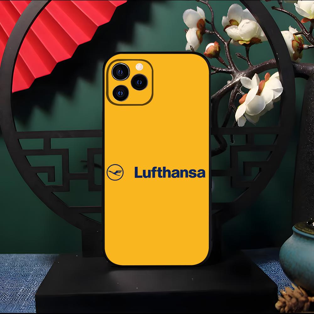 Coque de téléphone L-Lufthansa LOGO Pour IPhone 17 Pro Max 16 15 14 Pro Max 13 11 X Xs Xr 8 7Plus Housse en Silicone