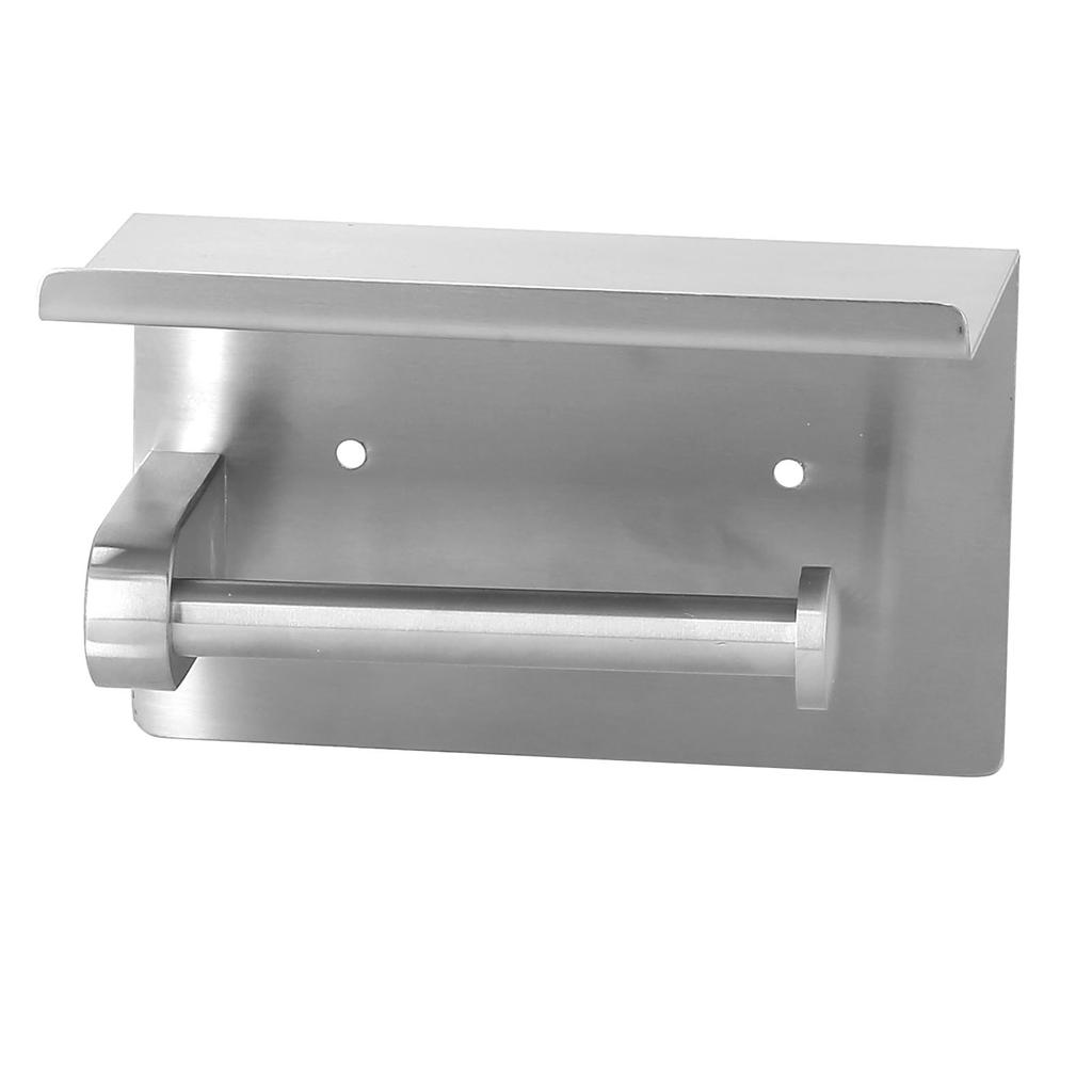 Tissue Holder 304 Stainless Steel Brushed Wall Mounted Mobile Phone Toilet Paper Shelf for Bathroom