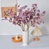 10pcs Silk Money Leaves Simulation Green Plants Floral Auditorium Decoration Artificial Belt Fruit Round Leaf Eucalyptus Branch