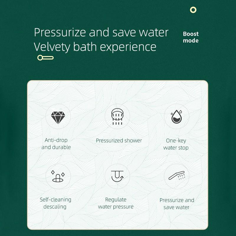 Shower Head Adjustable Water Flow With Turbocharged Bathroom Handheld Water-Saving Shower Head Bathroom Accessories