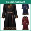 Ages Middle Renaissance Viking Warrior Coat Print Design Costume Party Halloween