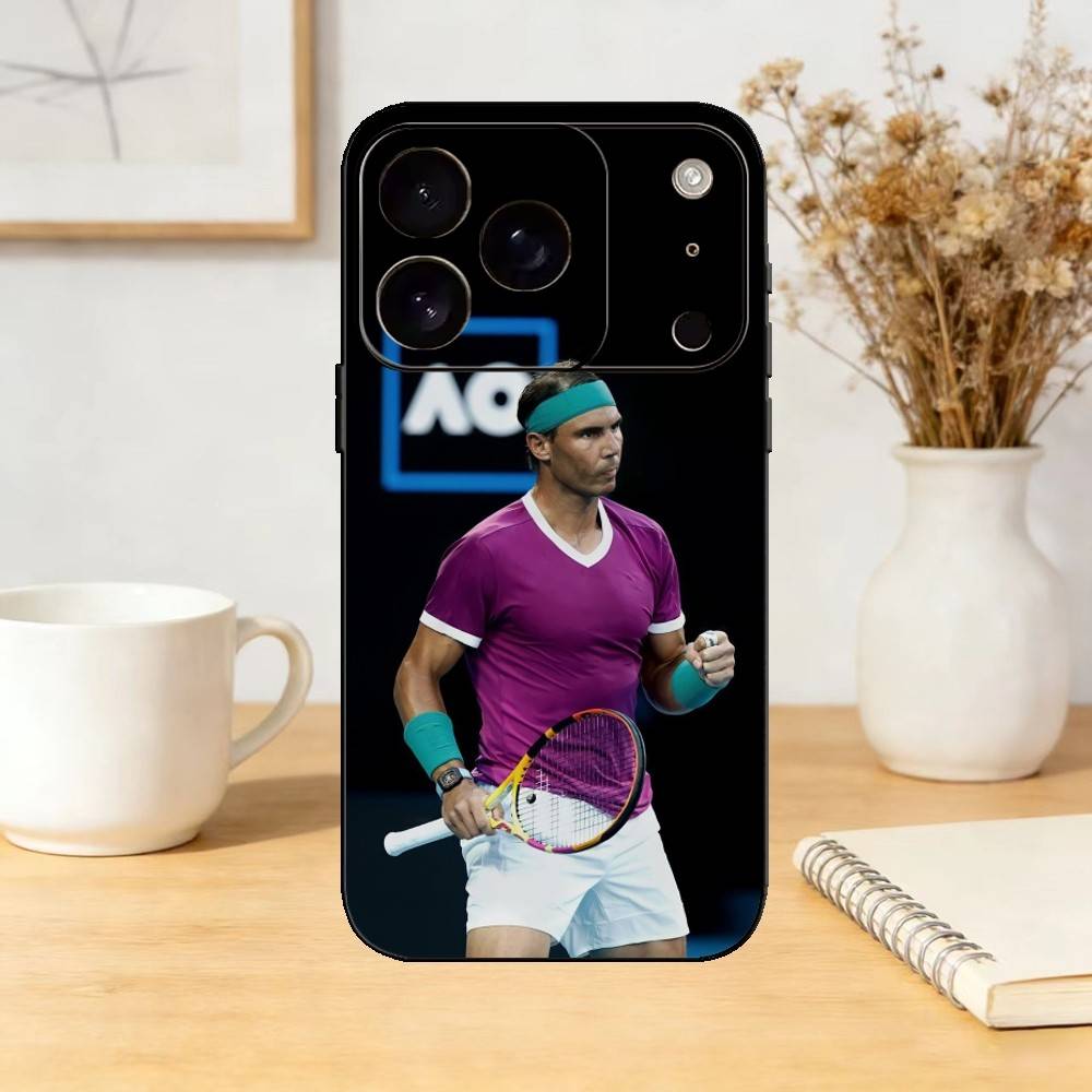 Tennis Rafael Nadal Handyhülle Silikon schwarz Weich Für IPhone 17,16,15,14,13,12,11,SE,Plus Pro Max