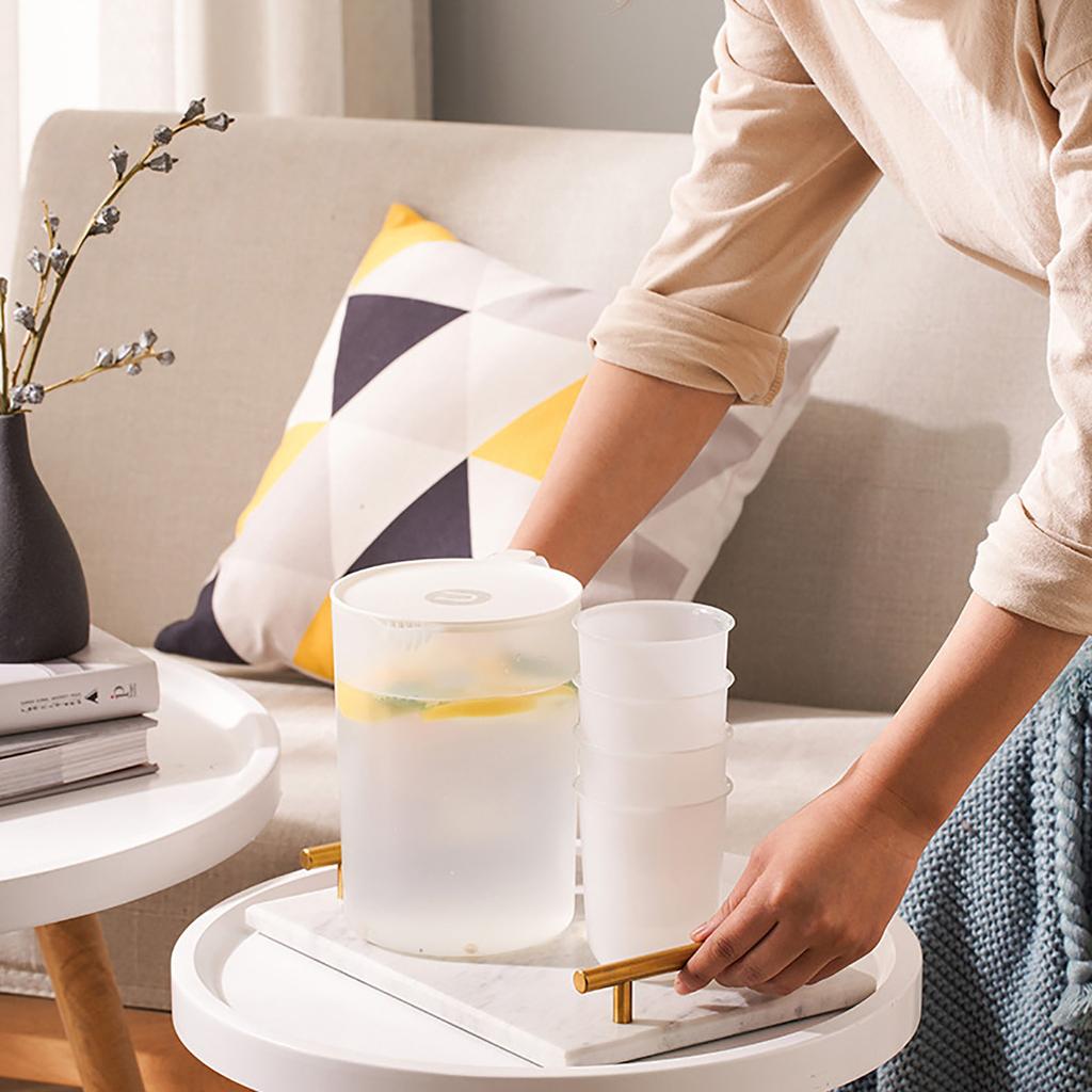 Zimny czajnik o dużej pojemności dzbanek na wodę wielokrotnego użytku czajniczek z PVC przezroczysty dzbanek do napojów do dzbanka do herbaty i kawy