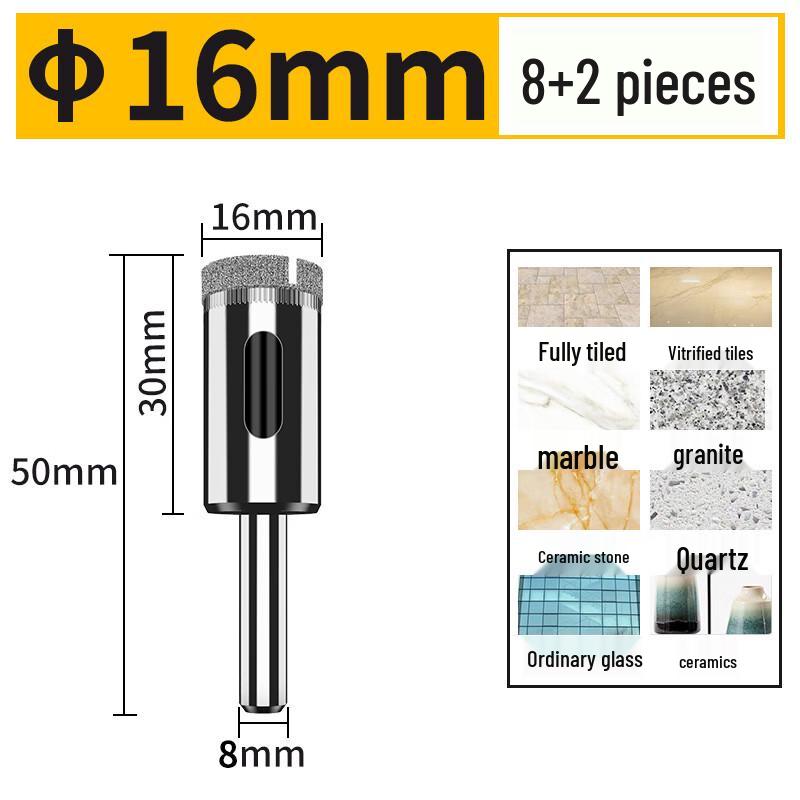 HUHAO Diamond Tile & Glass Hole Saw Kit