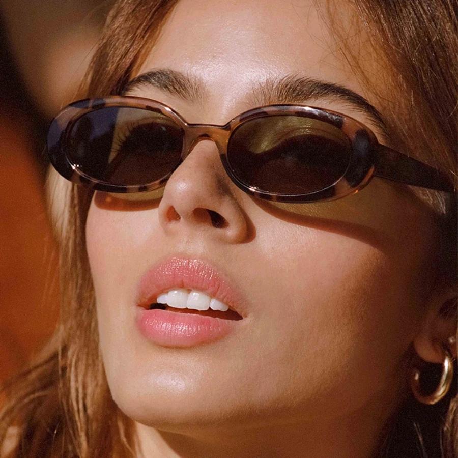 New Women Sunglasses Elliptical Small Frame Man Retro Personalized Sun Glasses Fashion Trend Outdoor Anti Uv Eyeglasses Uv400