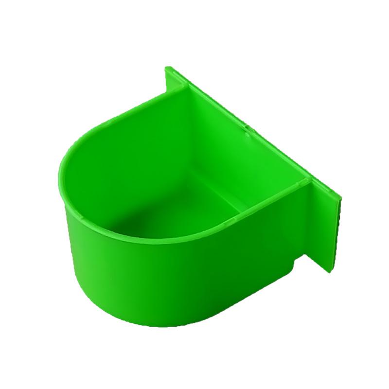 1PC Creative Cage Accessories Semicircle Shape Plastic Food Water Bowl Bird Feeder Pet Supplies