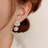 S925 Silver Needle Pearl Flower Earrings: Elegant, Luxury Niche Design for Summer