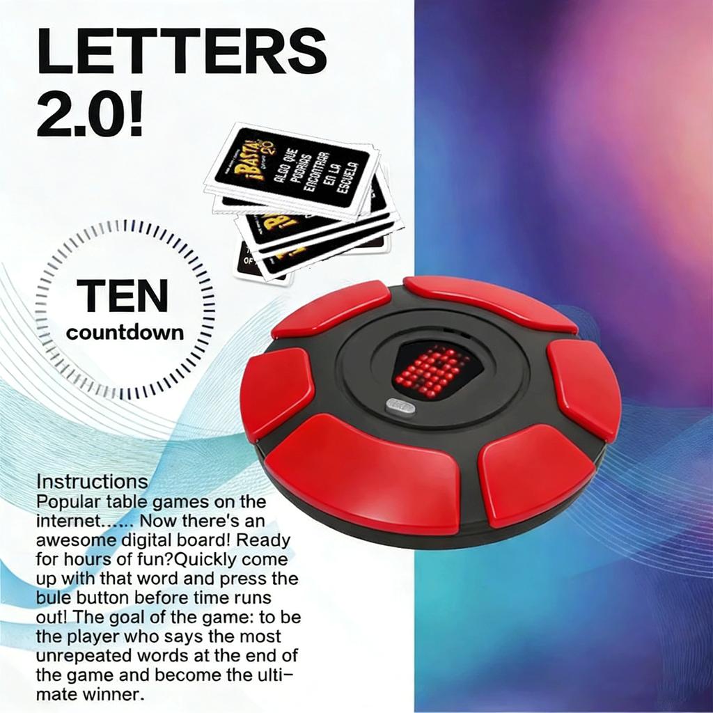 New Upgraded Spanish Basta Game 2.0 Crazy Letter Tapping Board Desktop Family Interactive Game Party Party Decompression Toy