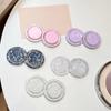 Luxury Shinny Shell for Magsafe Magnetic Phone Grip Bracket Stand Holder Finger Ring Seashell Pattern Case Cover Back Support