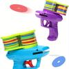 Dishes Handheld UFO Soft Foam Dart Launcher - Vibrant Colorful Toy Guns Ages 3+, Parent- Interactive Multiplayer Battles