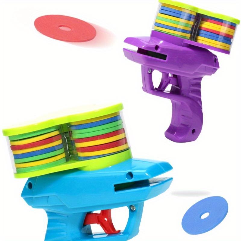 Dishes Handheld UFO Soft Foam Dart Launcher - Vibrant Colorful Toy Guns Ages 3+, Parent- Interactive Multiplayer Battles