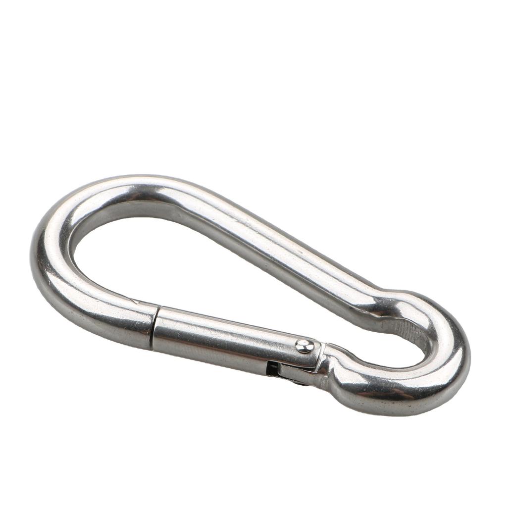 1PC Spring Snap Hook Outdoor Camping Carabiner Stainless Steel Safety Buckle for Swing Rope Fitness Equipment Key Chain Hooks